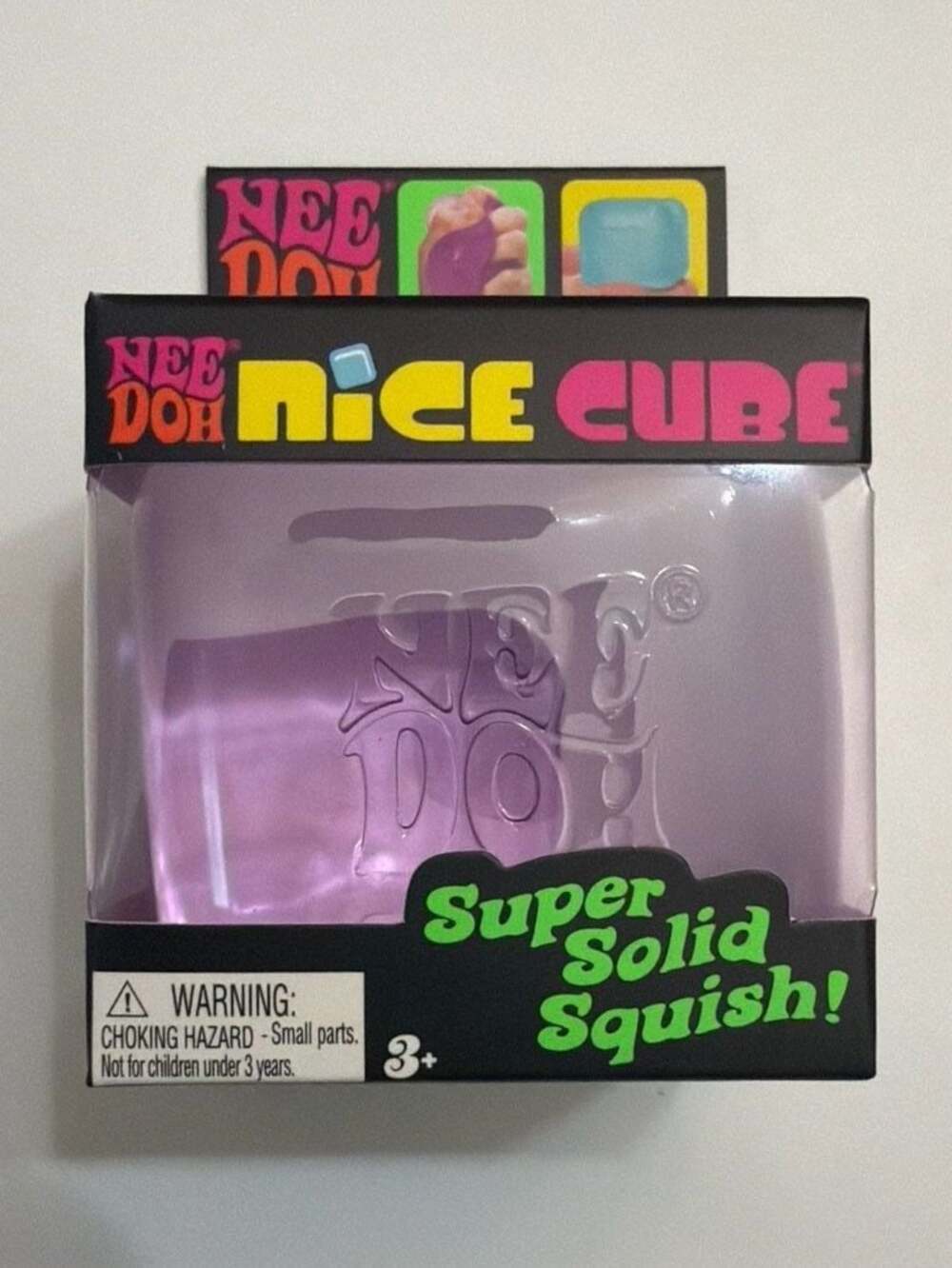 Schylling NeeDoh Nice Cube Purple 2.5” Super Solid Squish Viral Fidget Toy NEW